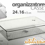 ORGANIZER PORTA POSATE CASSETTI FRIGO CONTENITORE CUCINA ORGANIZZATORE 24*16*5cm