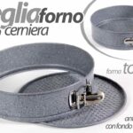 TORTIERA APRIBILE FORNO APERTURA A MOLLA TEGLIA STAMPO DOLCI ANTIADERENTE 26*6,8