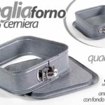 TORTIERA APRIBILE FORNO APERTURA A MOLLA TEGLIA STAMPO DOLCI ANTIADERENTE 24*8cm