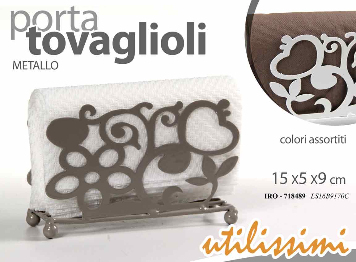 8025569718489 PORTATOVAGLIOLI DA TAVOLA METALLO CASA PIZZERIA RISTORANTE PUB BAR BIANCO BEIGE - immagine 1