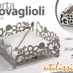PORTATOVAGLIOLI DA TAVOLA METALLO CASA PIZZERIA RISTORANTE BIANCO TORTORA 20*8cm