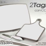 Set 2 taglieri cucina con coltello verdura carne salvaspazio acril ass 37x23 cm