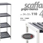 SCAFFALE MOBILETTO h110*34*33 CM 4 RIPIANI CUCINA BAGNO MENSOLE UFFICIO MODERNO