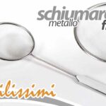 SCHIUMAROLA METALLO FRITTI ACCIAIO RETE SOTTILE MESTOLO CUCINA FRITTURA S/S 16