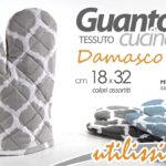GUANTO PRESINA DA FORNO CUORE CUCINA Barbecue COTONE MODERNO DAMASCO 17*28 cm