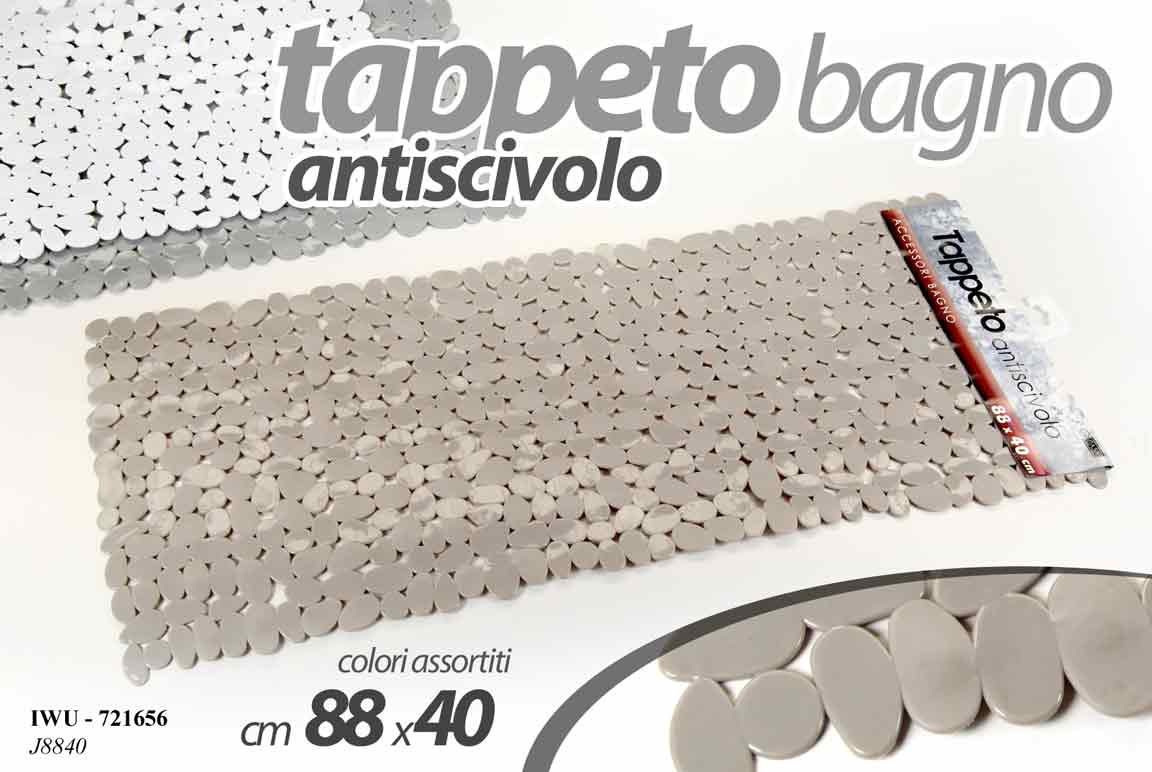 8025569721656 TAPPETO DOCCIA ANTISCIVOLO Vasca Tappetino BAGNO MODERNO STIL PIETRE 88*40 CM - immagine 1