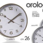 OROLOGIO TONDO 26 CM CUCINA POSATE DA PARETE MURO SILENZIOSO COLOR ASS