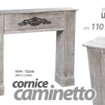 CORNICE CAMINO FINTO CAMINETTO GRIGIO ANTICO CLASSICO MODERNO 110*23*h96