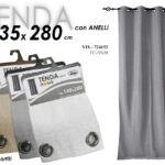 TENDA ARREDO Finestra Porta Interno CON ANELLI MODERNA COLOR ASSORTITI 135*280CM