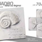 QUADRO PARETE TELA STAMPA SU LEGNO CASA NEGOZIO CONCHIGLIA STELLA MARINA 70*70cm