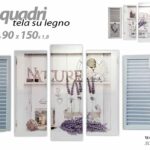 SET 5 QUADRI QUADRO PARETE FINESTRA TELA SU LEGNO STAMPA FINESTRE ASSOR 90*150cm