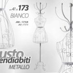 BUSTO SARTORIALE METALLO DONNA MANICHINO TREPIEDI SARTO BIANCO SHABBY 173*41 cm