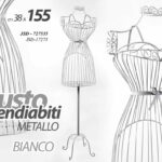 BUSTO SARTORIALE APPENDIABITI DONNA MANICHINO TREPIEDI SARTO METALL BIANCO 155cm