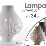 LAMPADA LUMETTO ABAT JOUR DA TAVOLO COMODINO SCRIVANIA TRA CLASSICO MODERNA 34cm