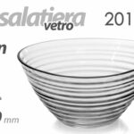 Ciotola bowl insalatiera scodella tonda vetro tavola cucina moderno vintage 22cm