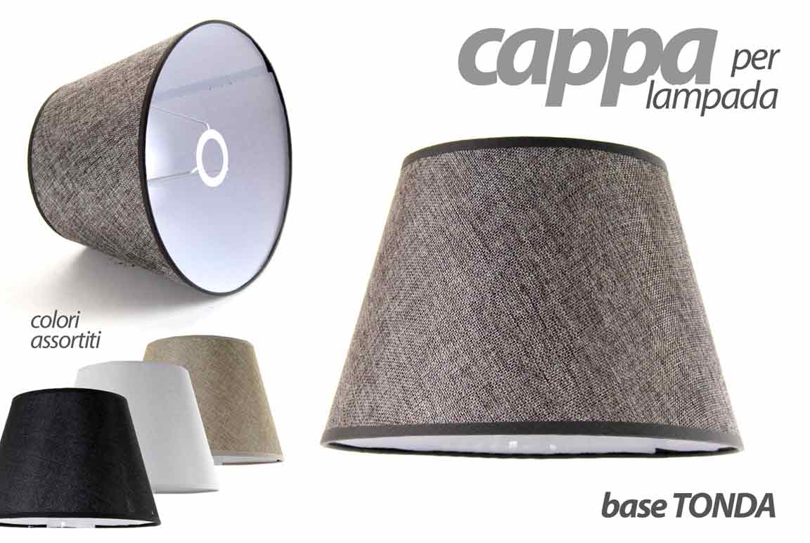 8025569728518 CAPPA Lampada PARALUME LUMETTO IN TESSUTO A BASE TONDA ASSORTITO E27 20*13*16cm - immagine 1