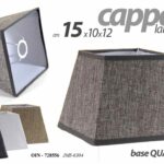 CAPPA Lampada PARALUME LUMETTO IN TESSUTO BASE QUADRATA ASSORTITO E14 15*10*12