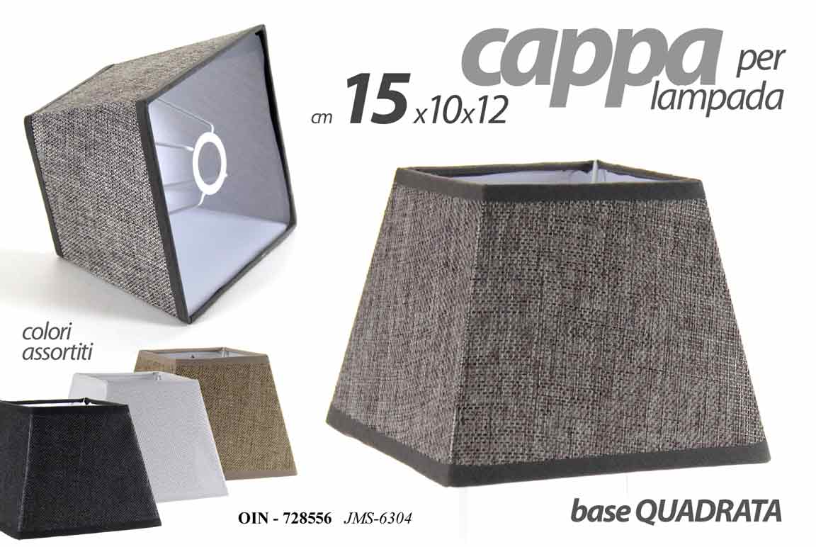 8025569728556 CAPPA Lampada PARALUME LUMETTO IN TESSUTO BASE QUADRATA ASSORTITO E14 15*10*12 - immagine 1