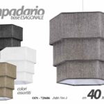 LAMPADARIO MODERNO TELA SALOTTO CUCINA Lampada a Sospensione ESAGONALE 40*37 CM