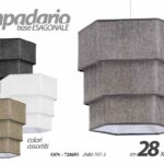 LAMPADARIO MODERNO TELA SALOTTO CUCINA Lampada a Sospensione BASE ESAGONALE