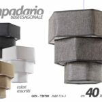 LAMPADARIO MODERNO TELA SALOTTO CUCINA Lampada a Sospensione ESAGO E27 40W 32*35