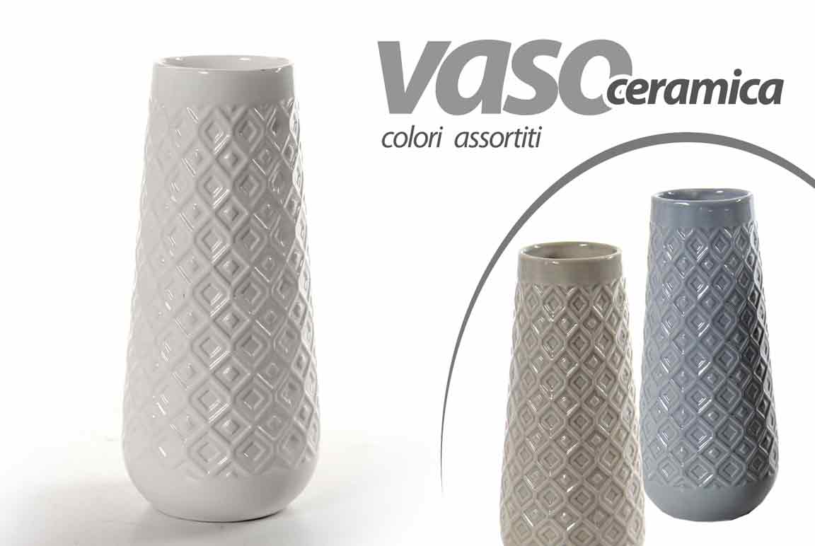 8025569728778 VASO CERAMICA FIORI CENTROTAVOLA EVENTI SEGNAPOSTO CLASSICO MODERNO ALTO 25 CM - immagine 1