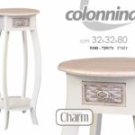 COMODINO PORTA TELEFONO CASSETTO COLONNINA INGRESSO SALOTTO SHABBY CHIC 80*30 CM