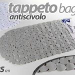TAPPETO DOCCIA ANTISCIVOLO OVALE Vasca Tappetino BAGNO MODERNO STIL PIETRA 68*35