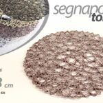 Segnaposto tondo centro tavola etnico sottopiatto intrecciato colori ass ø 38 cm