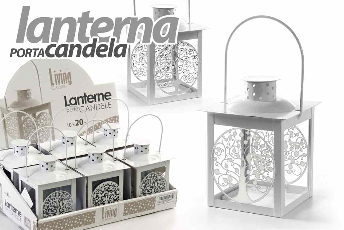 8025569732799 LANTERNA h24 CM PORTACANDELA METALLO ALBERO VITA CASA GIARDINO & MATRIMONIO - immagine 1