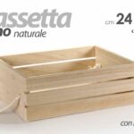 Cassetta contenitore legno naturale corda portaoggetti dispensa vetrina 24*16*9