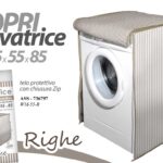 Coprilavatrice COPRI LAVATRICE PROTTETIVO A RIGHE BEIGE CHIUSURA ZIP 65*55*85CM
