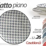 PIATTO PIATTI PIANO 26*26*3,2CM CERAMICA CLASSICO MODERNO DECORI ASSORTITI