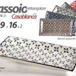Vassoio portata rettangolare ceramica decorato cucina salotto tavola assor 29*16