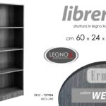 Libreria Scaffale Design Moderna 4 Ripiani MENSOLE WENGè Casa Ufficio H170*60*24