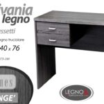 SCRIVANIA MODERNA 2 CASSETTI WENGè ROVERE SBIANCATO Porta Computer PC h76*80*40