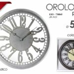 OROLOGIO DA PARETE MAXI PLASTIC CLASSICO MODERNO ANTICATO VINTAGE 58*5 cm