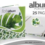ALBUM PORTAFOTO FOTOGRAFICO LIBRO PORTA FOTO VERDE FOGLIE 25 PAGINE INTERE 26*28