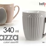 Tazza mug the latte tisana te colazione ceramica vintage retrò color ass 340 ml