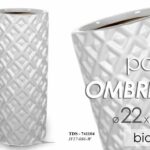 PORTA OMBRELLI Portaombrelli CERAMICA TONDO BIANCO DESIGN CLASSICO MODERNO 49*22