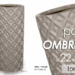 PORTA OMBRELLI CERAMICA TONDO INGRESSO CLASSICO MODERNO Design TORTORA 49*22 cm