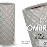 PORTA OMBRELLI CERAMICA TONDO INGRESSO CLASSICO MODERNO ROMBI Design GREY 50cm