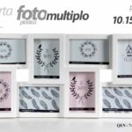 CORNICE PORTA FOTO 57*29 CM MULTIPLO 8 POSTI DESIGN CLASSICO MODERNO DA PARETE