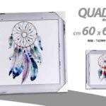 QUADRO STAMPA SU TELA Canvas LEGNO Acchiappasogni TRIBAL COLOR ASSORT 60*60 cm