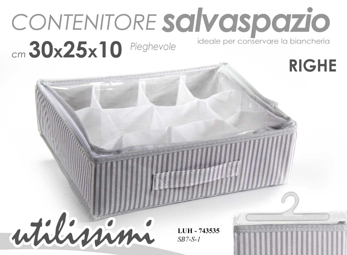 8025569743535 ORGANIZER CASSETTI 12 POSTI SCATOLA CONTENITORE Biancheria CALZINI 30*25*10 CM - immagine 1