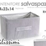 ORGANIZER ARMADIO CASSETTI SCATOLA SALVASPAZIO CONTENITORE GUARDAROBA RIGHE 23cm