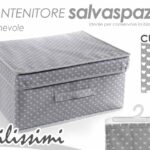 SCATOLA CONTENITORE PORTABIANCHERIA ORGANIZER SALVASPAZIO VESTITI CUORE 40*33*20