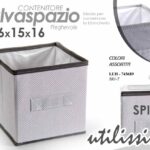 SCATOLA ORGANIZER CONTENITORE ARMADIO CASSETTI BIANCHERIA TNT SPIGA 15*16 cm