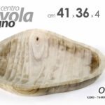 CENTROTAVOLA PIATTO PORTAOGGETTI CIOTOLA SVUOTA TASCHE LEGNO NATURALE 41*37