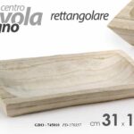 CENTROTAVOLA RETTANGOLARE PIATTO PORTAOGGETTI SVUOTA TASCHE LEGNO NATURALE 31*13